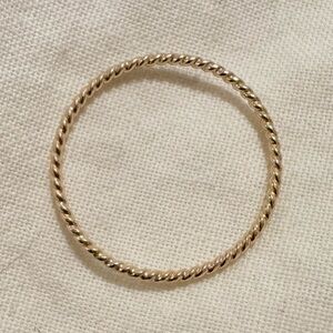 Gold Filled Rope Twist Stacking Ring - Size 6